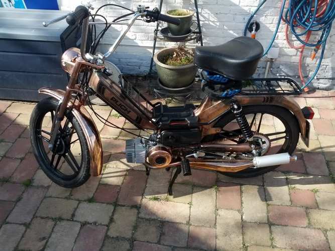 Puch Maxi (city 25) Copper plated - 1976 Puch Maxi S