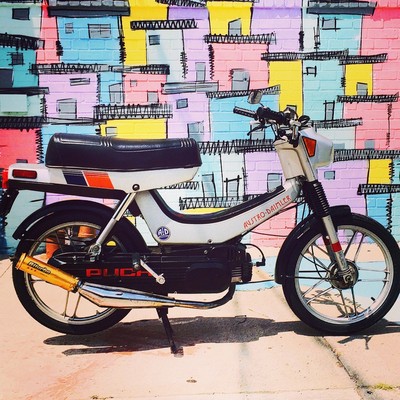 1984 Puch Austro Daimler kstar 70cc woodgrain dash and splash Ny - 1984 Puch Super Maxi